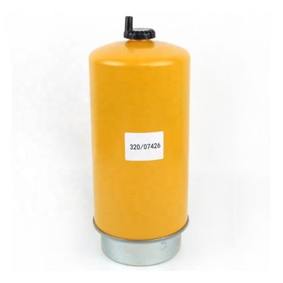 Papel de filtro e separador de água de combustível de ferro para partes de motores de escavadeiras e tractores 32007426