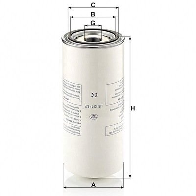 Filtro separador de ar e óleo para compressor de ar LB-13145/3 P782909 OV 6076 OAS99047
