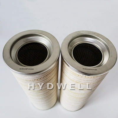 Elementos de filtro hidráulico de fibra de vidro HC8400FKS16H para sistemas industriais e de lubrificação