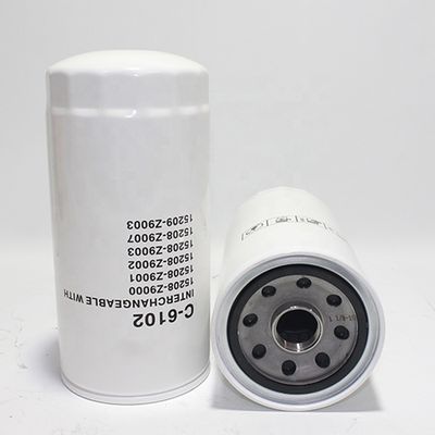 Partes do motor do camião C-6102 Elemento de filtro de óleo lubrificante com tecnologia avançada de filtragem