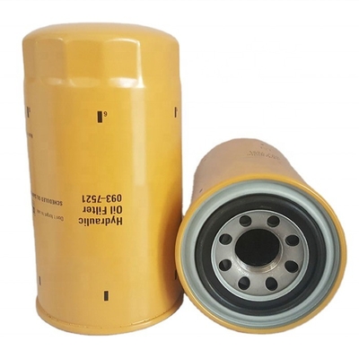 Filtro de óleo hidráulico de papel de fibra de vidro de ferro 093-7521 para escavadeira CAT 312D 320D 323D2L