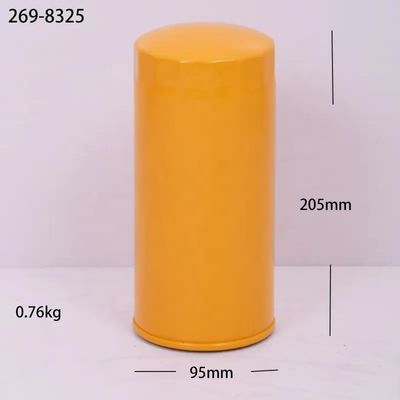 269-8325 Partes de motores de escavadeiras Elemento de filtragem de óleo de lubrificante giratório com papel de filtragem de ferro