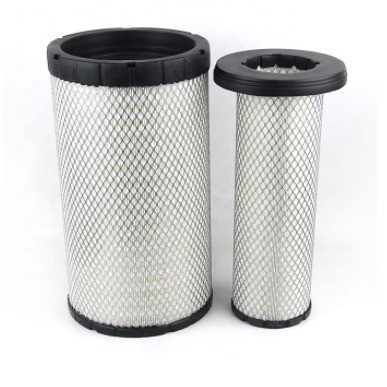 Elemento de filtro de ar de cartucho 334/Y2810 para o desempenho do compactador de caminhões e escavadeiras