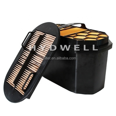 439*250*300mm Filtro de ar Hydwell para peças de motores de camiões feitos de papel de filtro plástico