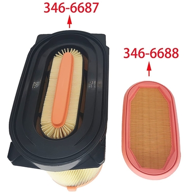 Elemento de filtro de ar de baunilha de abastecimento direto 346-6687 346-6688 para outros equipamentos de automóveis