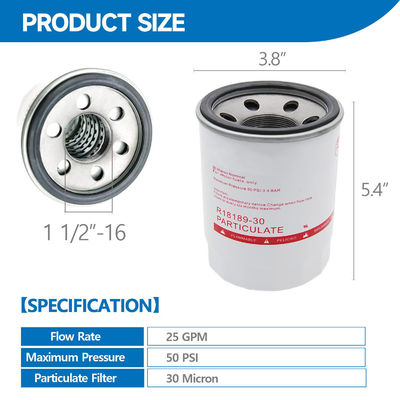 Filtro de combustível R18189-30 Fabricado em liga de alumínio para instalação de automóveis Outras prestações