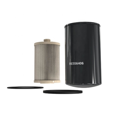 Kit de filtros de combustível de papel de ferro e filtro para motores de escavadeiras de tractores RE556406 KN40739